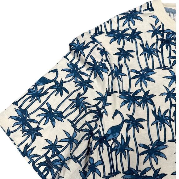 Scotch & Soda Men's 100% Organic Cotton T Shirt Bermuda Palm Print Size XXL - Picture 6 of 9